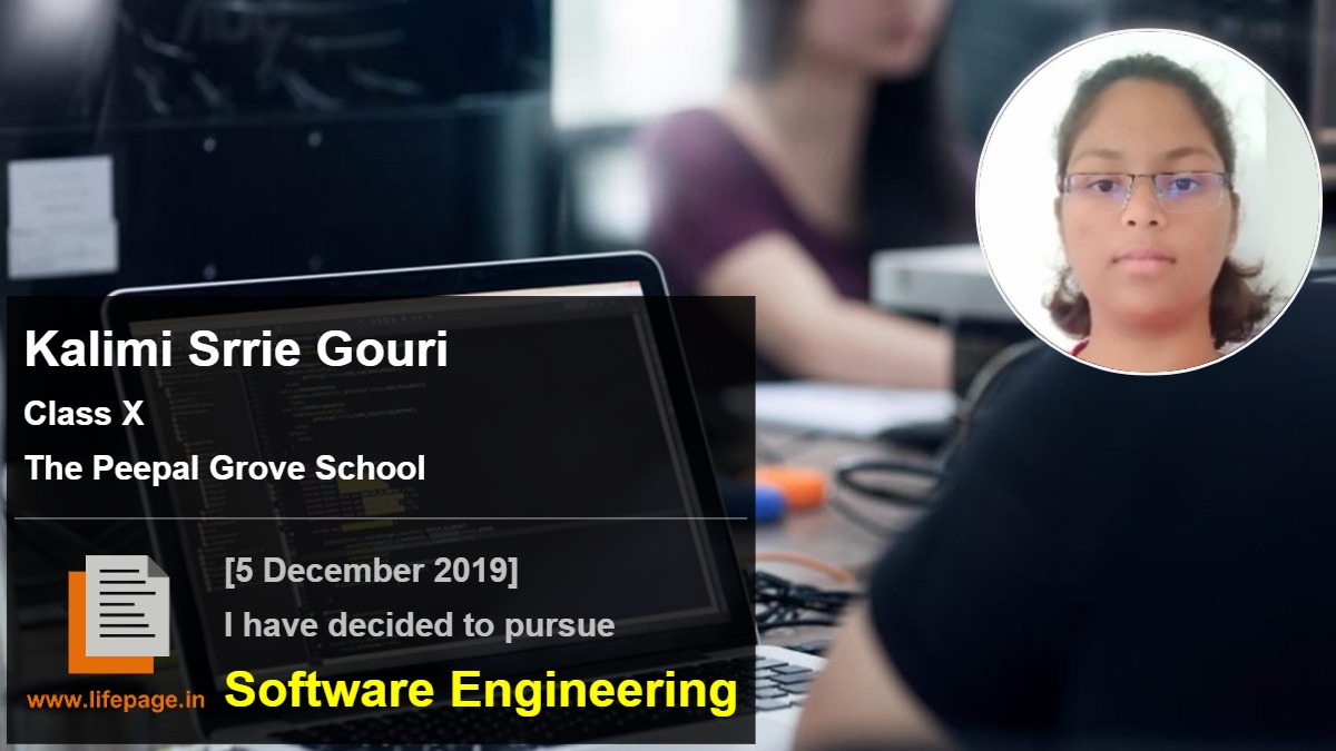 Kalimi Srrie Gouri | School Student Testimonial | LifePage Career Plan Kalimi Srrie Gouri | School Student Testimonial | LifePage Career Plan
