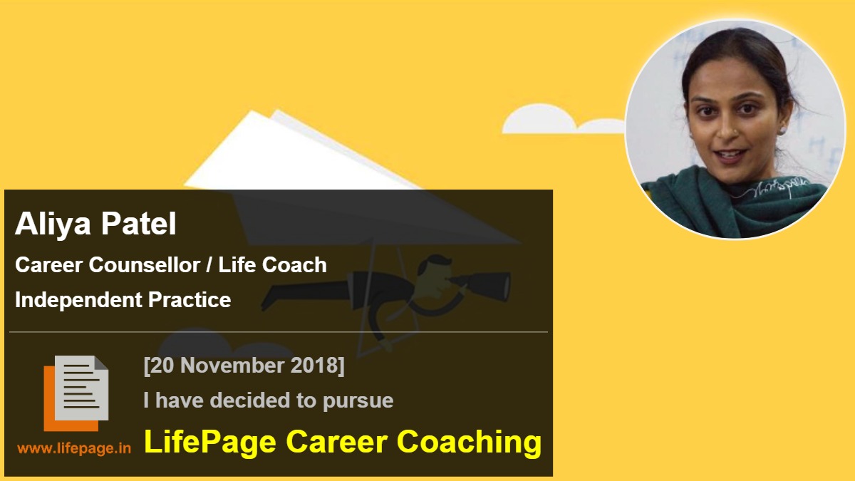 Aliya Patel | Working Professional Testimonial | LifePage Career Plan Aliya Patel | Working Professional Testimonial | LifePage Career Plan